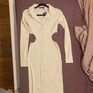 Nasty Gal White Long Dress